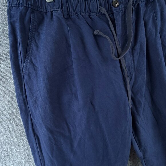 Vineyard Vines Navy Blue XL Men Linen Cotton Lyocell Pants Drawstring ACTL 37X30 - Picture 2 of 15